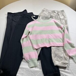 Lot Junior Girls Size Large - 5 Pieces Leggings Cat & Jack Sweats HM Sweater